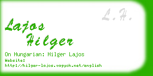 lajos hilger business card